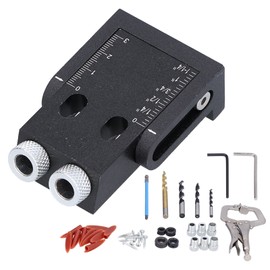 39Pcs Pocket Hole Jig 15 Degree Woodworking Guide Oblique Drill Angle Hole Locator Tool Black