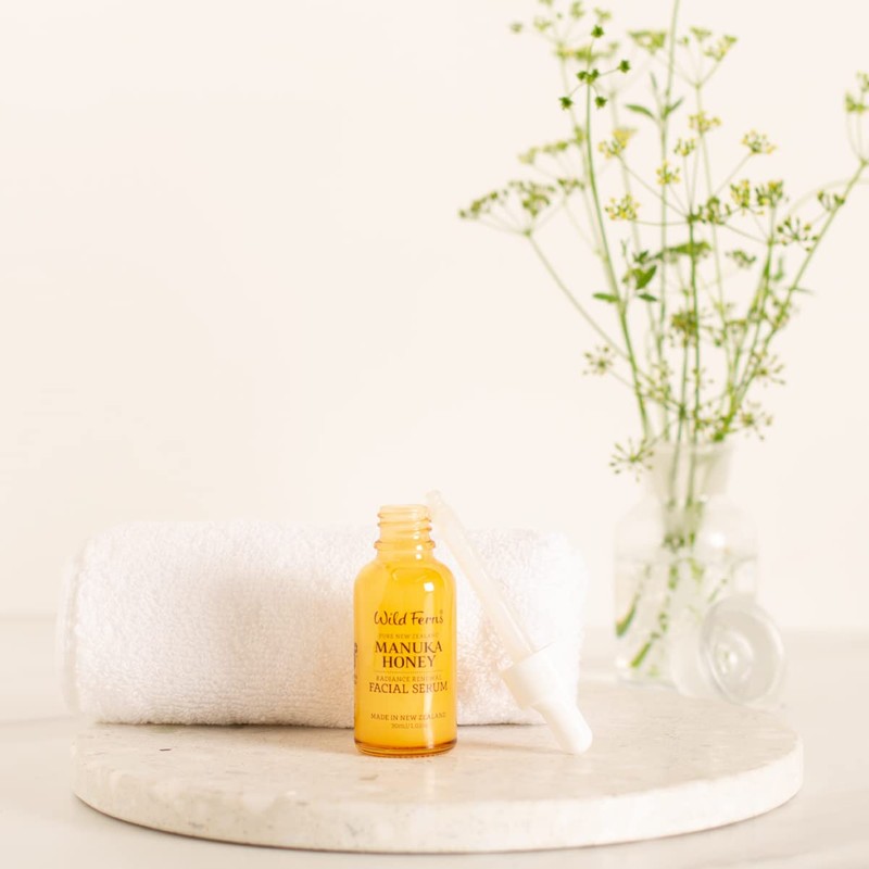 Wild Ferns Manuka Honey Radiance Renewal Facial Serum, 96% Natural,