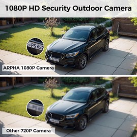 ARPHA K03 Security Camera Wireless Monitor, 1080P WiFi Battery Camera for Home Security, HD Lens IP65 Waterproof, 2-Way Talk, 160 Days Battery Life Outdoor Surveillance Room Office Home Security Live View.Intelligent advanced technology monitoring