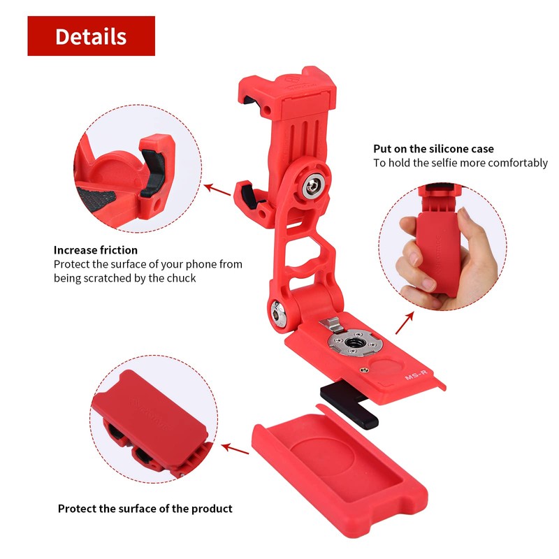 IFOOTAGE Phone Tripod Mount, Smartphone Tripod Adapter with 38mm/50mm Base