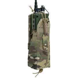 TOPTACPRO Tactical Universal Radio Holster Military Heavy Duty Holder Case for Two Way Walkie Talkie Nylon Pouch for PRC148/152 MPU5(Multicam)