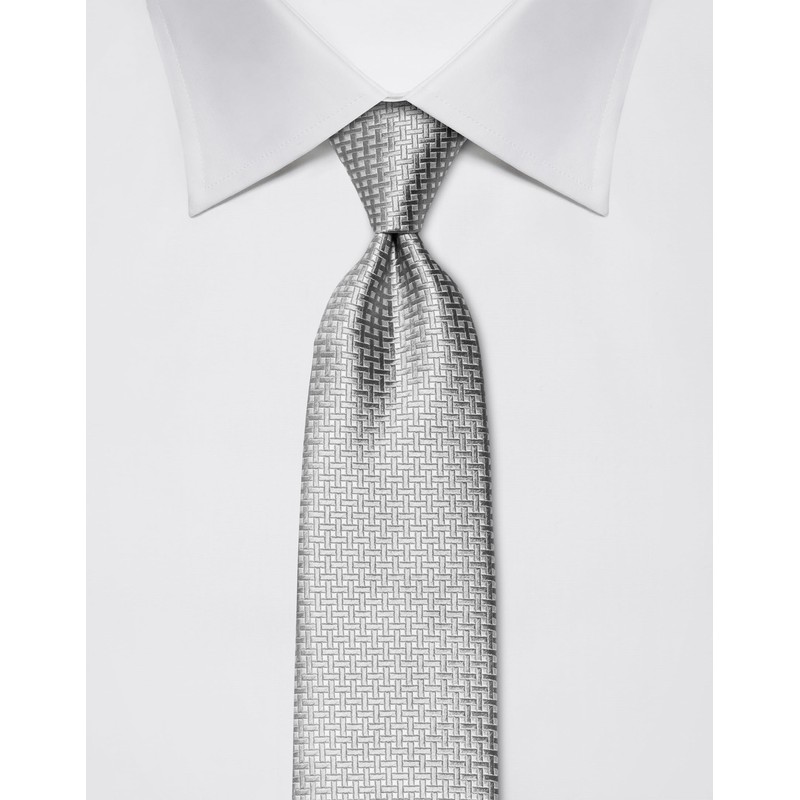 Vincenzo Boretti Men's Tie Pure Silk Checked Pattern Elegant Men's