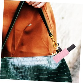 Healeved 3pcs Knitted Lipstick Bag Keychain Portable Lip Balm Holder for Travel
