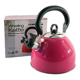 Whistling Kettle 2.5 Litre Stainless Steel Pink