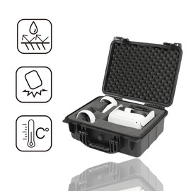 G-PLUS Hard VR Headset Carrying Case w/Foam Block Dividers,Waterproof Protector Storage Box Compatible with Meta Quest 3S/Quest 3/Quest 2,Travel Portable Case Fit Oculus Quest 3/Quest 2 Black Color