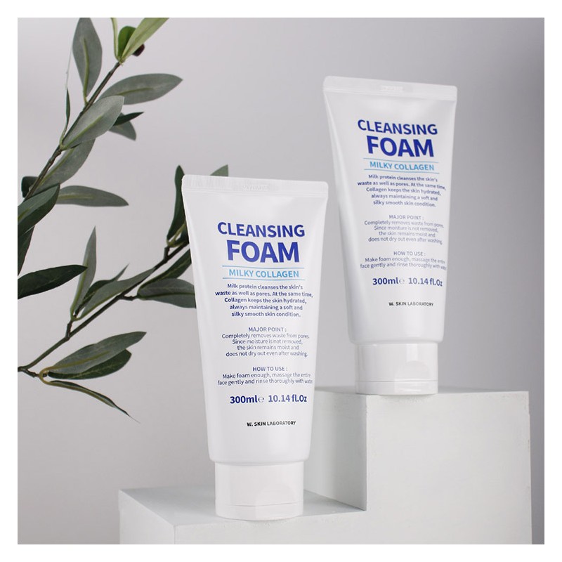 W피부연구소 [1+1+1] Large Capacity Milky Collagen Cleansing Foam