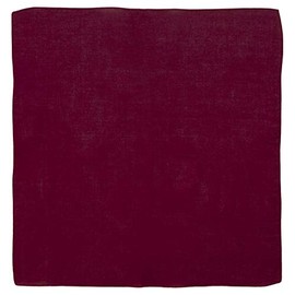 Wine (Burgundy) Solid Bandana - Single Piece 22x22*