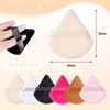 AstraGlam Triangular Powder Puff Set, 30 Pieces, Soft Crystal Velvet