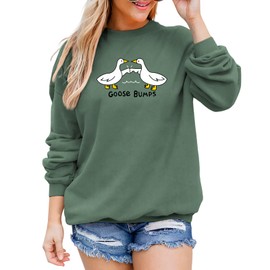 CM C&M WODRO Womens Goose Bumps Funny Sweatshirt Silly Fist Bumps Pun Tshirt Best Friends Greetings Sweater Meme Shirt