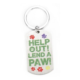 MUCOOS Dog Paw Keyring, Pet Theme Keychains,Dog Paw Patterns, Cute Keyring, Keychain Gifts for Pet Lovers,Funny Keyring,Unique Friendship Gifts,Pet Memorial Keychains,New Home Keyring