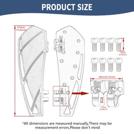 Motorcycle Floorboards Phantom Mini Floorboards Front Foot Pegs for Harley 86-later Touring Road Glide Road King Street Glide Electra Glide 12-2016 Dyna FLD 86-2017 Softail FL Fatboy (Black)
