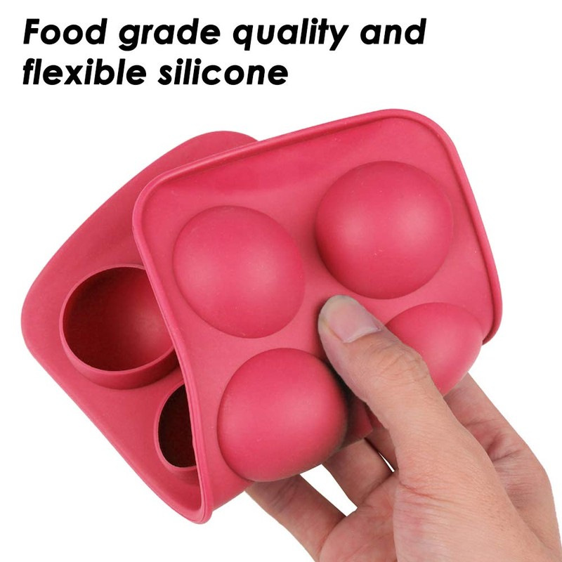 Set of 3, Silicone Chocolate Candy Molds, findTop Round Sphere