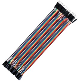 40pcs 30 cm (12 inch) Female to Male Multicolored Dupont Wire Breadboard Jumper Ribbon Cables Compatible with Arduino Projects(F/M)