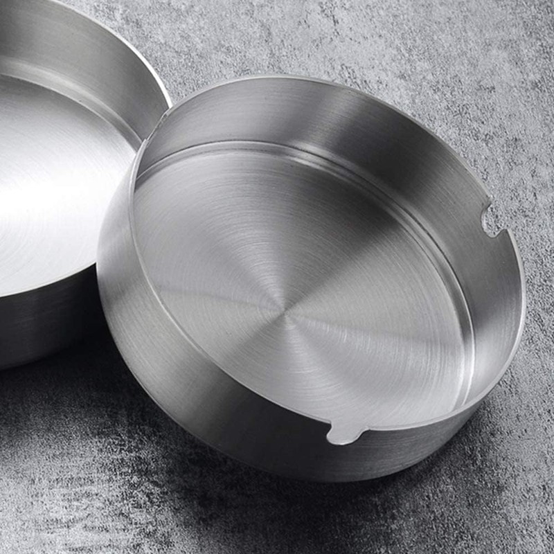 Stainless Steel Ashtray Modern Tabletop Ashtray for Indoor and Outdoor