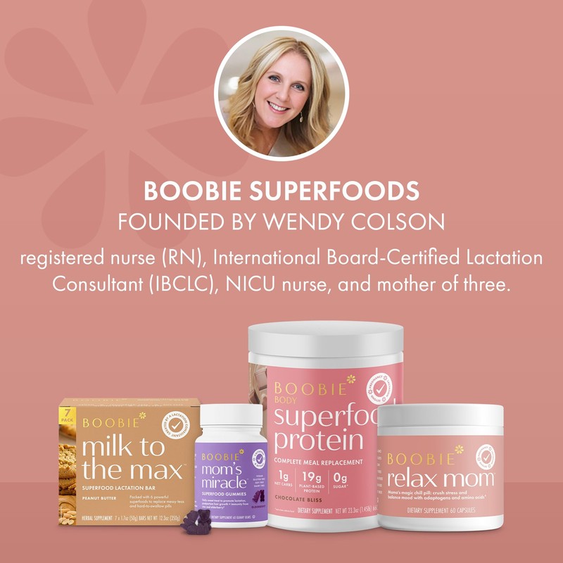 Boobie Bar Superfood for Lactation and Breastfeeding 1.7 Ounce Bars