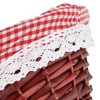 JOIKIT 2Pcs Brown Oval Traditional Wicker Shopping Storage Basket with