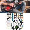 66Pcs Guitar Accessories Kit Tuner Capo Pick Bracket Repair Tools