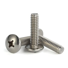 #8-32 x 1/2" Truss Head Phillips Machine Screws, Full Thread, 18-8 Stainless Steel, Quantity 100