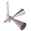 Kingsie 3 Piece Shoe Cream Puffs Tips Stainless Steel Piping