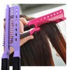 Peine Alaciador Azul para Planchar Cabello Tenaza Estilista Profesional Herramienta