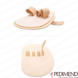 PEDIMEND™ Fabric Hammer Toe Protector | Straighten Bent Toes | Ball of Foot Cushion | Triple Toes Straightener For Hammer/Crooked/Overlapping Toe | Metatarsal Pad | Foot Care (ONE PAIR)