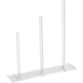 Soporte de soporte de scrunchie acrílico de 3 niveles, almacenamiento transparente de la corbata de cabello para mujeres adolescentes que no son deslizantes organizador de accesorios para el cabello