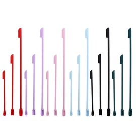 9 Pcs Mini Silicone Spatulas Double-head Cosmetic Jam Deep Bottle Scraper Spoon 3 Size Lengthened Tiny Mixing Stir Sticks for Beauty