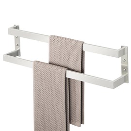 Alise Double Towel Bar 24", SUS304 Stainless Steel Towel Racks for Bathroom Wall Mounted, Heavy Duty Bathroom Towel Holder, Space Saving Towel Hanger, Brushed Nickel