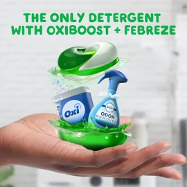 Gain Flings Laundry Detergent Pacs with Odor Defense, 60 Count, Super Fresh Blast Scent, HE 3in1 Detergent Pacs with Febreze and Oxi