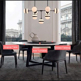 Yosoo Placa giratoria giratoria, 4inch Aleación de Aluminio de Servicio Pesado Rodamiento Giratorio Plato Giratorio Mesa de Comedor Redonda Plato Giratorio Liso