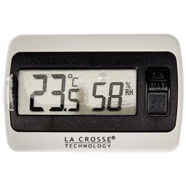 La Crosse Technology WS7005 White Mini Thermometer Hygrometer Meter Hair Hygrometer