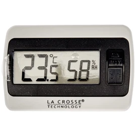 La Crosse Technology WS7005 White Mini Thermometer Hygrometer Meter Hair Hygrometer