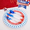THALIA 180pcs 4th of July Plastic Plates - Red White