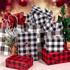 Whaline Red Black Buffalo Plaid Tissue Paper 60pcs Tissue Paper