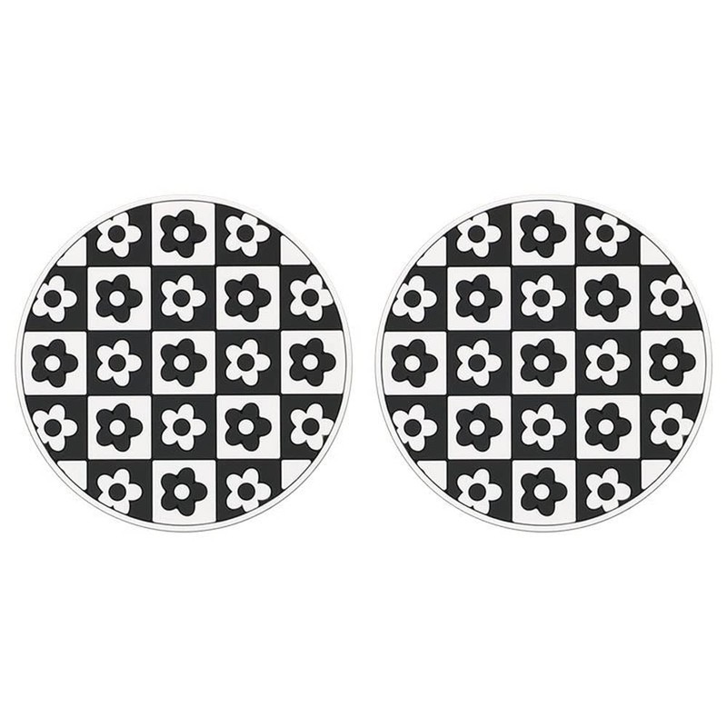 Follicomfy 2 Pack Car Coasters for Cup Holder Silicone, Black