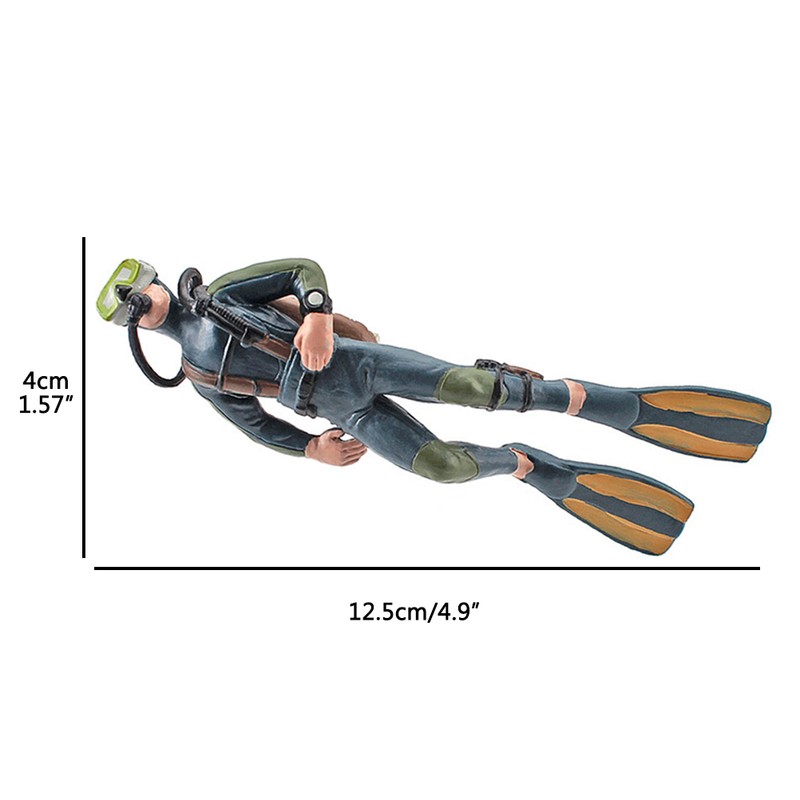 4Pcs Mini Diver Figurines Model Simulation Underwater Adventure Diver Figure