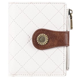 FALAN MULE Small Women Wallet, Leather RFID Blocking Bifold Small Purse for Women with Zipper Pocket and 8 Card Slots, Card Holder, Coin Purse