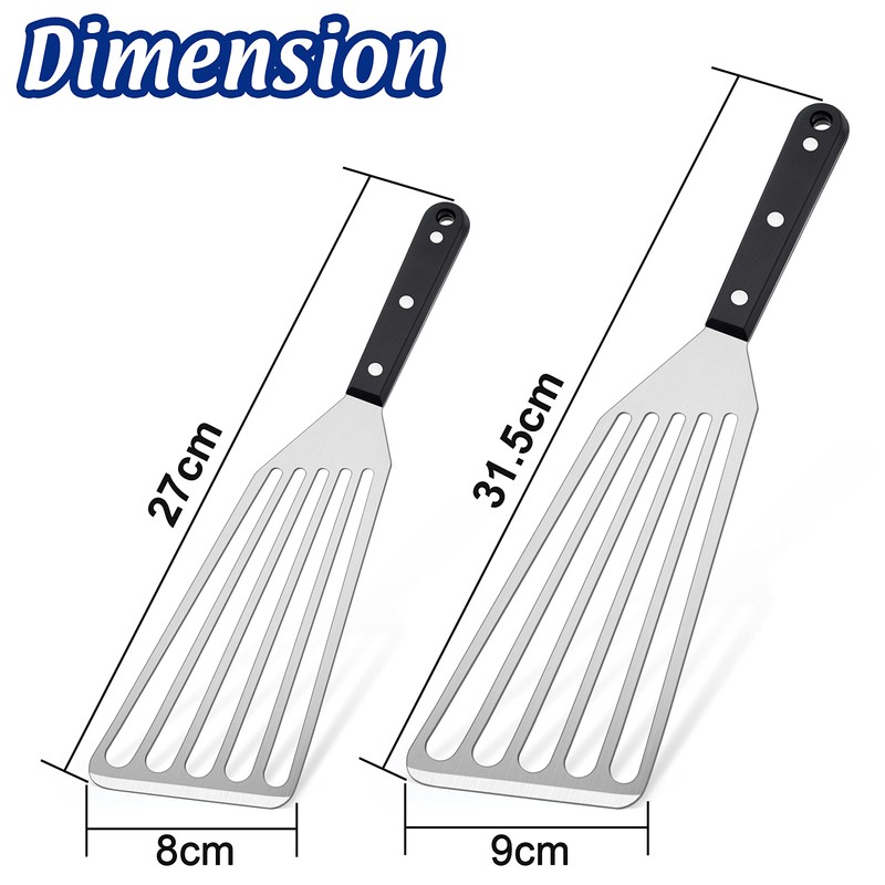 Fish Spatula, HaWare Stainless Steel Slotted Turner with Solid ABS