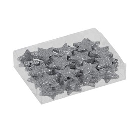 MIJOMA Confetti 3D Glitter Stars Glitter Stars Scatter Stars Table Decoration Elegant and Modern Decoration for Christmas, Birthday, Wedding, New Year's Eve (Size: 2.5 cm – Pack of 48, Silver)