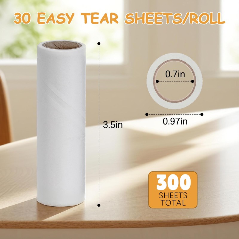 Lint Roller Refill Compatible with Flint,10 Pack
