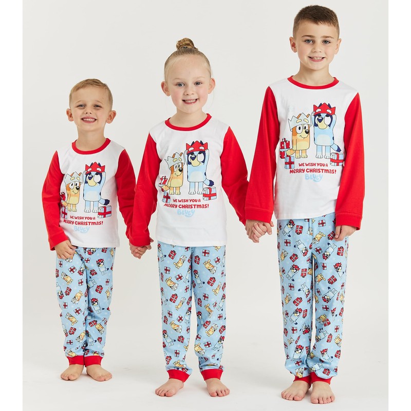 Bluey Family Matching Christmas Pyjamas Ladies Mens Kids Nightwear (Children,