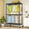 FUTASSI P3 Plus Rolling Clothes Rack, Clothing Racks for Hanging