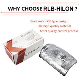 RLB-HILON Passenger Side Mirror Turn Signal Lamp Compatible with Ford Transit T150 T250 T350 2015 2016 2017 2018 2019 2020 2021 2022 Year, Side Mirror Indicator Light Lens Cover