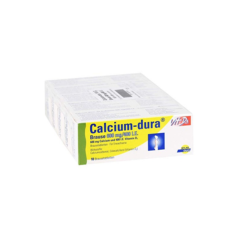 Calcium Dura Vit D3 Shower Head 600 mg/400 IU Pack