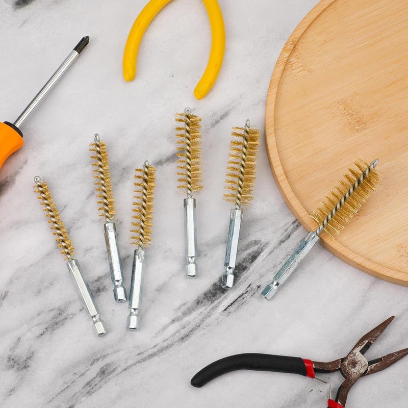 Stainless Steel Drilling Brush, 6 Pieces in Different Sizes +