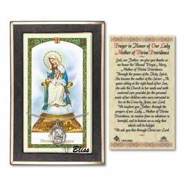 Bonyak Jewelry Pewter Our Lady of Providence on a 18 inch Curb Chain with a Prayer to St Anthony Prayer Card