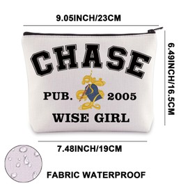MYSOMY Annabeth Book Fans Makeup Bag Chase Wise Girl Gifts Percy Bookish Zipper Pouch Camp Half Blood Gifts (CHASEmb)