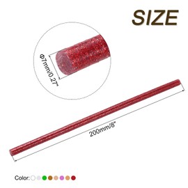 uxcell Mini Hot Glue Gun Sticks 8-inchx0.28-inch High Sticky Hot Glue Sticks, Glitter 8 Colors 16pcs