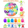 12 Pack 3.8'' Jumbo Prefilled Easter Eggs with Fidget Spinners-Transform