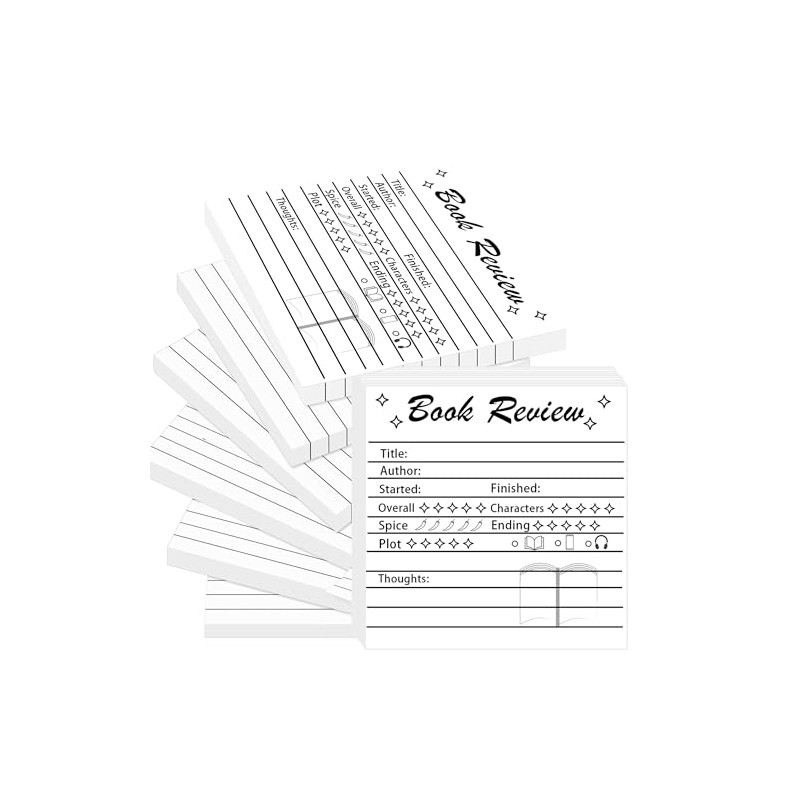 Book Review Mini Sticky Notes 6Pcs Back to School Self-Stick